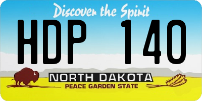 ND license plate HDP140