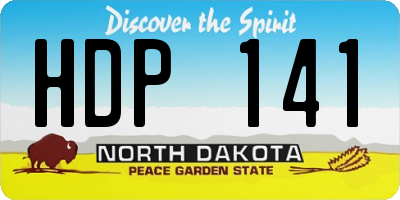 ND license plate HDP141
