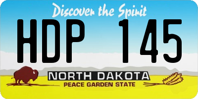 ND license plate HDP145