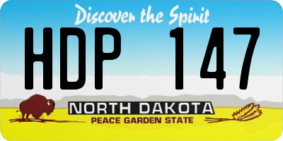 ND license plate HDP147
