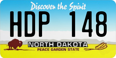 ND license plate HDP148