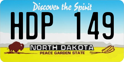 ND license plate HDP149