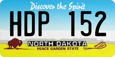 ND license plate HDP152