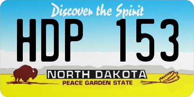 ND license plate HDP153