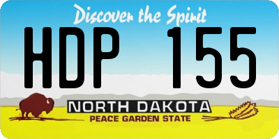 ND license plate HDP155