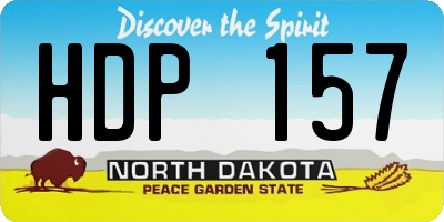 ND license plate HDP157