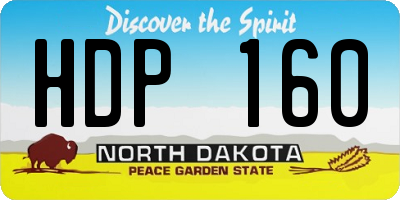 ND license plate HDP160
