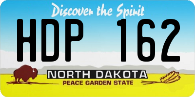 ND license plate HDP162