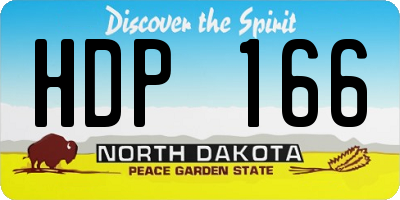 ND license plate HDP166