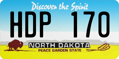 ND license plate HDP170