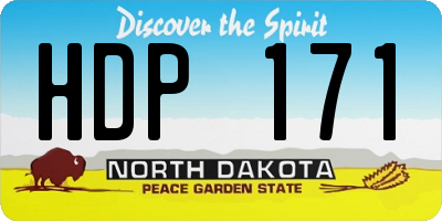 ND license plate HDP171