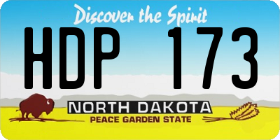 ND license plate HDP173