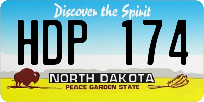 ND license plate HDP174