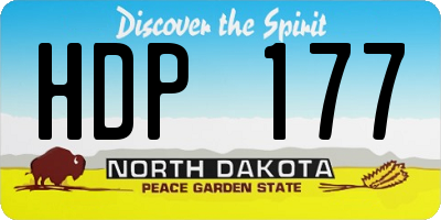 ND license plate HDP177