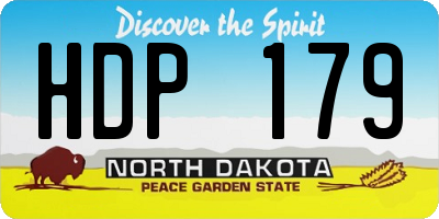 ND license plate HDP179