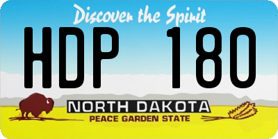 ND license plate HDP180