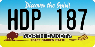 ND license plate HDP187