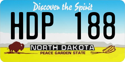 ND license plate HDP188