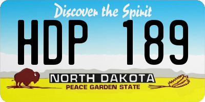 ND license plate HDP189