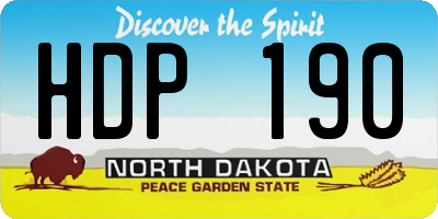 ND license plate HDP190