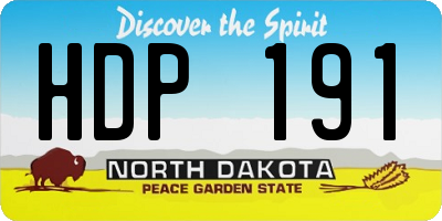 ND license plate HDP191