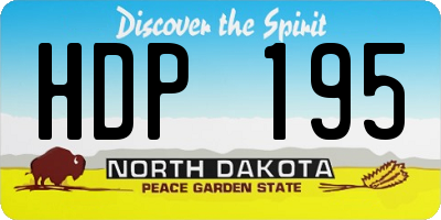 ND license plate HDP195