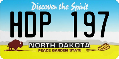 ND license plate HDP197