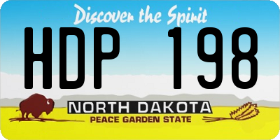 ND license plate HDP198