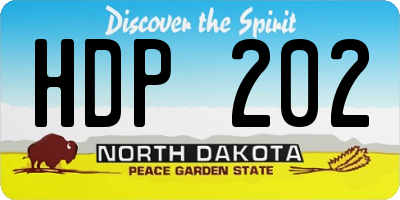 ND license plate HDP202