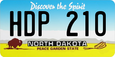 ND license plate HDP210