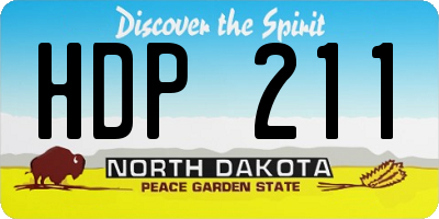 ND license plate HDP211