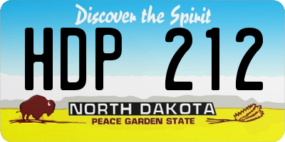 ND license plate HDP212