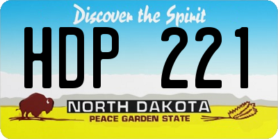 ND license plate HDP221