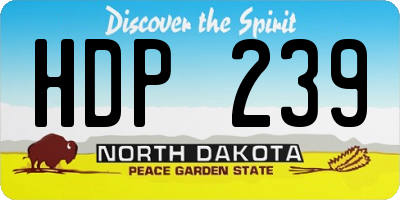 ND license plate HDP239