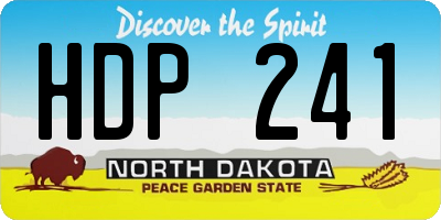 ND license plate HDP241