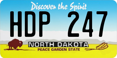 ND license plate HDP247