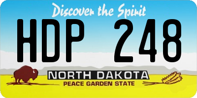 ND license plate HDP248