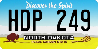 ND license plate HDP249