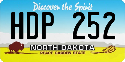 ND license plate HDP252