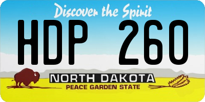 ND license plate HDP260