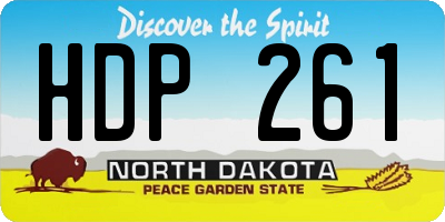 ND license plate HDP261