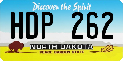 ND license plate HDP262