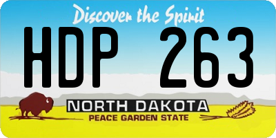 ND license plate HDP263