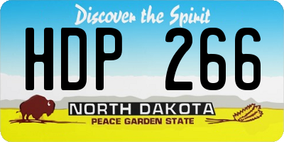 ND license plate HDP266