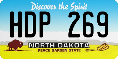 ND license plate HDP269