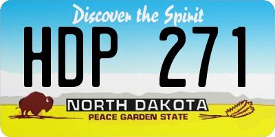 ND license plate HDP271