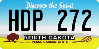 ND license plate HDP272