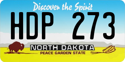 ND license plate HDP273