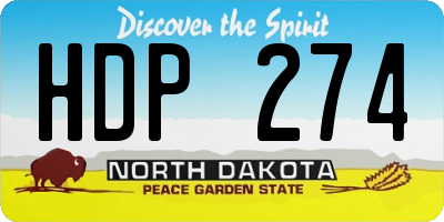 ND license plate HDP274