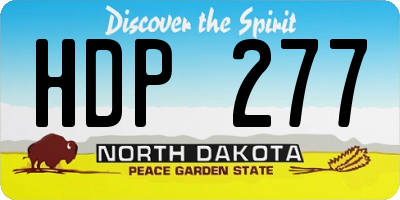 ND license plate HDP277